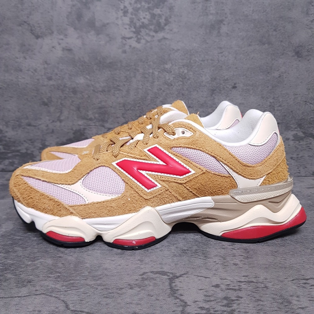 NEW BALANCE 9060 Great Plains True Red Running Shoes Mens 10.5 Brown Pink‎